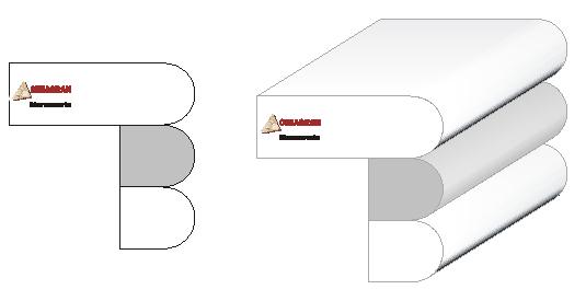 ML043 – Moldura Tripla com Baulado Triplo