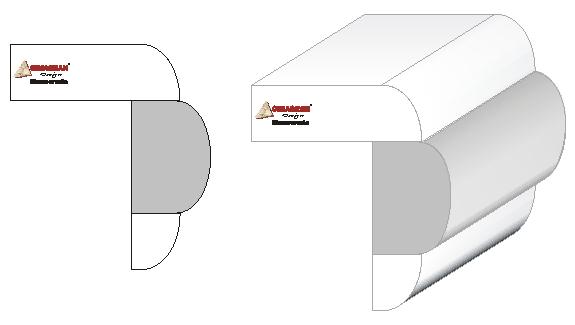 ML055 – Moldura Tripla com Meio Baulado Engrossado